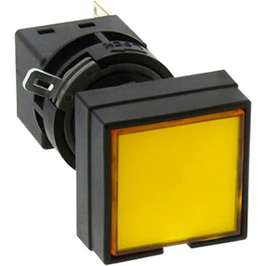Đèn báo D12mm IDEC HA4P-1C01Y Hình vuông đầu chìm; 5VDC; D16; Đèn led; Vàng
