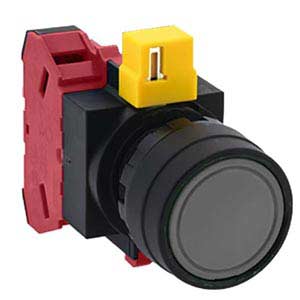 Nút nhấn nhả không đèn IDEC HW1B M101B MAU D22 1NC  Đen 