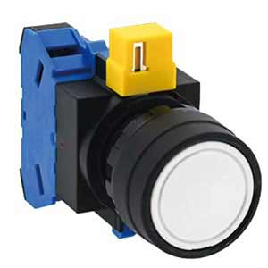 Nút nhấn nhả không đèn IDEC HW1B M110W D22 1NO  Trắng 