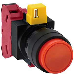 Nút nhấn nhả không đèn IDEC HW1B M201R D22 1NC  Đỏ 