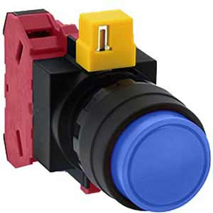 Nút nhấn nhả không đèn IDEC HW1B M201S MAU D22 1NC  Xanh 