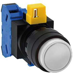 Nút nhấn nhả không đèn IDEC HW1B M210W MAU D22 1NO  Trắng 