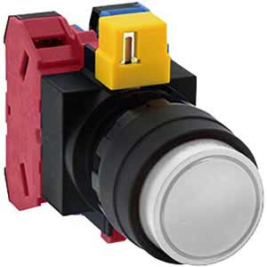 Nút nhấn nhả không đèn IDEC HW1B M211W D22 1NO 1NC  Trắng 