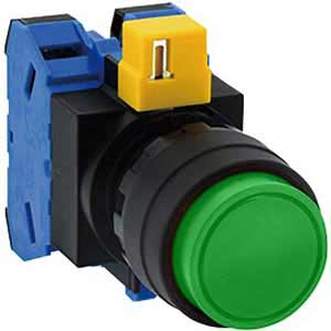 Nút nhấn nhả không đèn IDEC HW1B M220G D22 2NO  Xanh 