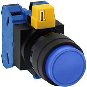 Nút nhấn nhả không đèn IDEC HW1B M220S D22 2NO  Xanh 