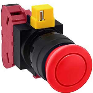 Nút nhấn nhả không đèn IDEC HW1B-M301R-MAU D22 1NC (Đỏ)