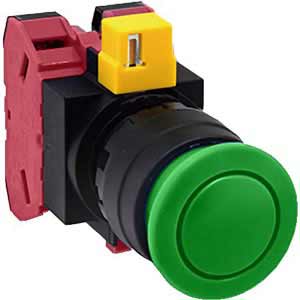 Nút nhấn nhả không đèn IDEC HW1B M302G D22 2NC  Xanh 