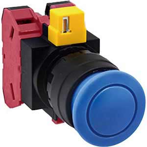Nút nhấn nhả không đèn IDEC HW1B-M302S-MAU D22 2NC (Xanh)