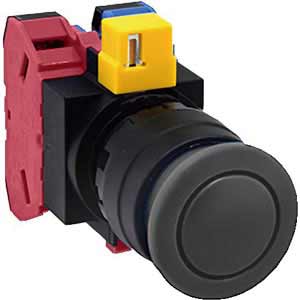 Nút nhấn nhả không đèn IDEC HW1B M311B MAU D22 1NO 1NC  Đen 