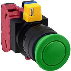 Nút nhấn nhả không đèn IDEC HW1B M311G D22 1NO 1NC  Xanh 