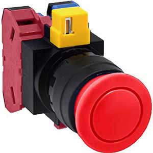 Nút nhấn nhả không đèn IDEC HW1B M311R MAU D22 1NO 1NC  Đỏ 