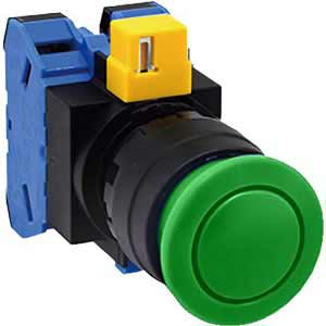 Nút nhấn nhả không đèn IDEC HW1B M320G MAU D22 2NO  Xanh 