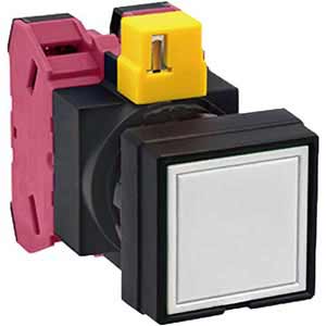 Nút nhấn nhả không đèn IDEC HW2B M102W D22 2NC  Trắng 