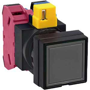 Nút nhấn nhả không đèn IDEC HW2B M111B D22 1NO 1NC  Đen 