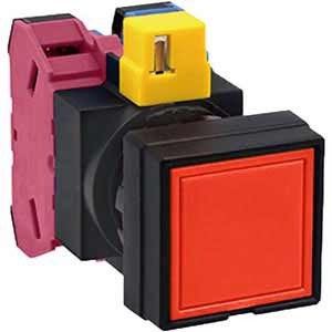 Nút nhấn nhả không đèn IDEC HW2B M111R D22 1NO 1NC  Đỏ 