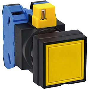 Nút nhấn nhả không đèn IDEC HW2B-M120Y D22 2NO (Vàng)