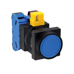 Nút nhấn nhả không đèn IDEC HW3B M111S D22 1NO 1NC  Xanh 
