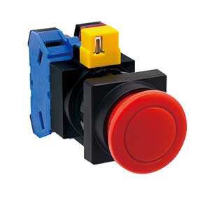 Nút nhấn nhả không đèn IDEC HW3B-M311R-MAU D22 1NO+1NC (Đỏ)