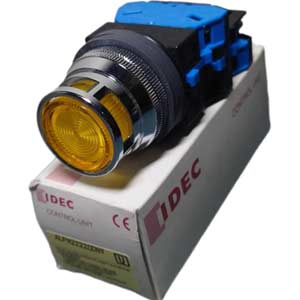 Nút nhấn nhả có đèn IDEC ALFN22220DNY 24VAC/DC D30 2NO (Vàng)