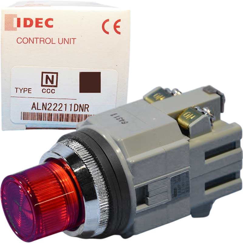ALN22211DNR nút công tắc nhấn nhả IDEC, 24VAC/DC, đỏ