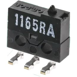 Công tắc hành trình OMRON D2MQ-1-TL Pin plunger; SPDT; 0.5A at 30VDC; 1.18N; 8.1mm; 6.5mm; 2.6mm