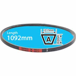 Dây curoa BANDO A43, size A, 1092x8x12.7mm, hỗ trợ tư vấn