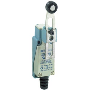 Công tắc hành trình SCHNEIDER XCE145 Adjustable roller lever; SPST (1NC), SPST (1NO); 0.3A at 220VDC, 3A at 250VAC; 7.5N; 28mm; 64mm; 25mm