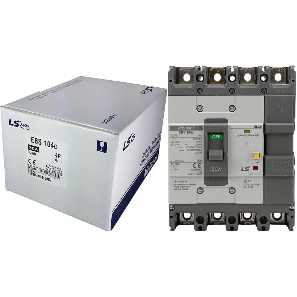 Aptomat khối chống giật 4 cực LS EBS104c-30-30 .