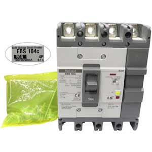 Aptomat khối chống giật 4 cực LS EBS104c-50-100/200/500 .