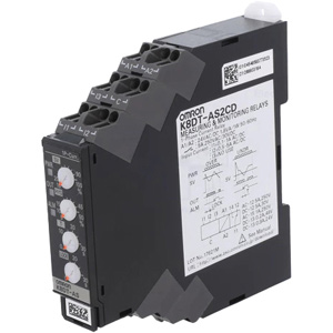 Rơ le bảo vệ dòng OMRON K8DT-AS2CD 24VAC, 24VDC; Chức năng bảo vệ: Quá dòng, Sụt dòng; Cài đặt dòng thấp: 2...20A, 80...200A, 5...25A, 1...5A; SPDT