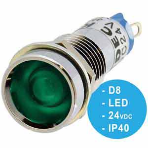 Đèn báo mini D8 IDEC UP8-2487G