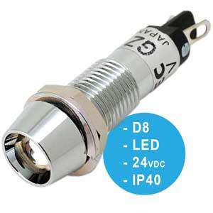 Đèn báo mini D8 IDEC UP8-2489W