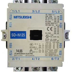 Công tắc tơ 3 pha MITSUBISHI SD-N125 DC110V 2a2b 120A 60kW