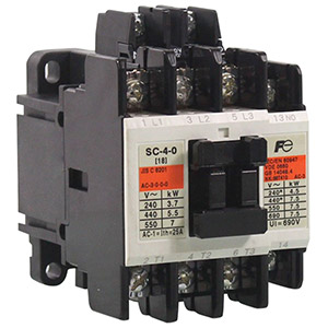 Khởi động từ (Contactor) FUJI SC-4-0 AC380V 1A Dòng điện (Ie): 16A; Số cực: 3P; Tiếp điểm chính: 3NO; Cuộn dây: 346...380VAC; Tiếp điểm phụ: 1NO