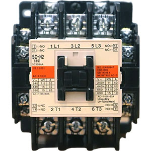 Khởi động từ (Contactor) FUJI SC-N2 AC440V 2A2B 40A; Số cực: 3P; Tiếp điểm chính: 3NO; Cuộn dây: 415...440VAC; Tiếp điểm phụ: 2NO+2NC