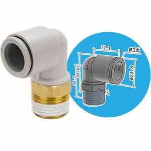 KQ2L16-04AS Co nối khí nén ren ngoài 16mm SMC