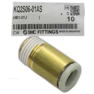 KQ2S06-01AS Đầu nối khí ren ngoài đầu lục giác 6mm SMC