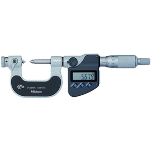 Panme đo ngoài điện tử đo ren vít (kiểu đe và đầu trục chính có thể hoán đổi cho nhau) MITUTOYO 326-251-30