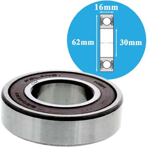 Vòng bi cầu thông thường NSK 6206DDUCM