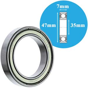 Vòng bi cầu thông thường NSK 6807ZZ