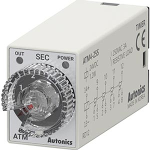 Bộ định thời gian Analog Autonics ATM4-25S 24VDC, 5s, 14 chân dẹt