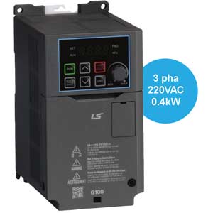 LSLV0004G100-2EONN Biến tần LS - 3 pha 220VAC 0.4kW 2.5A,3.1A - IP20