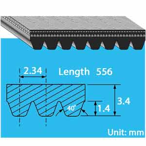 Dây curoa BANDO 8PJ556