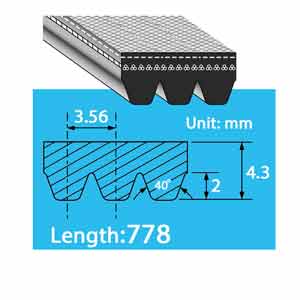 Dây curoa BANDO 3PK778