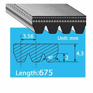 4PK675 Curoa Bando size PK, dài 675mm | Hàng chính hãng