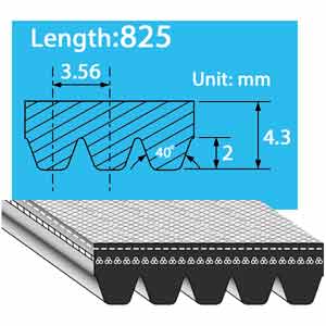 5PK825 - Dây curoa bản V BANDO chất liệu cao su, dạng dải