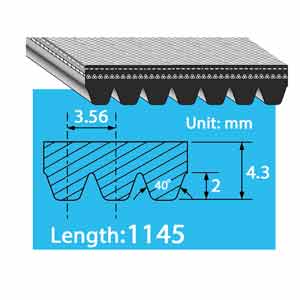 Dây curoa 7PK1145 Bando chống cháy - Giao hàng nhanh