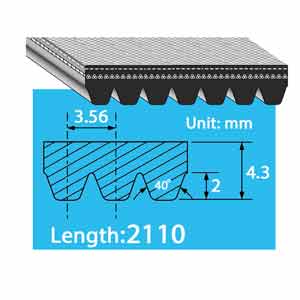 7PK2110 dây curoa 7 rãnh BANDO