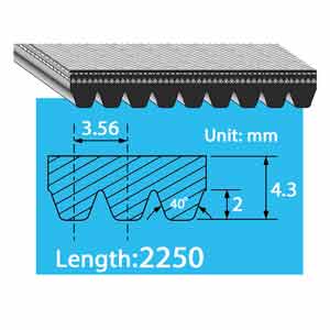 9PK2250 dây curoa 9 rãnh BANDO