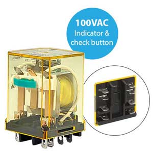 Rơ le công suất IDEC RR2BA-ULC AC100 8 chân dẹt 10A